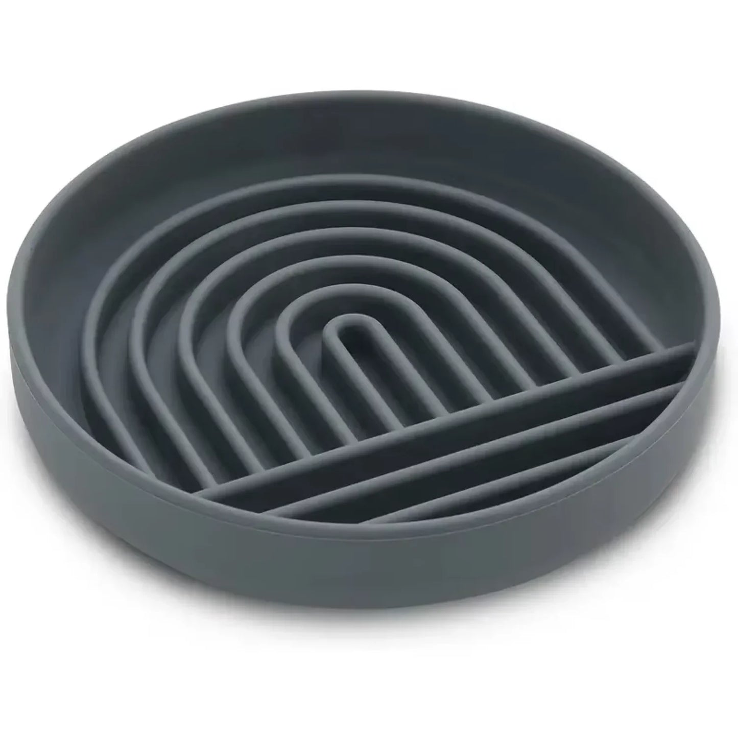 Slow Feeder Dog Bowl, Round Silicone Anti-choking Food and Water Bowl, Anti-slip Suction Cup, Uplifting