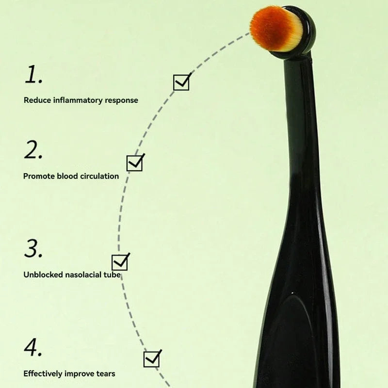 1-20PCS Dog Cat Tear Stain Remover Brush Soft Bristle Eye Cleaning Tool with Powder Applicator for Pet Grooming Hygiene Care