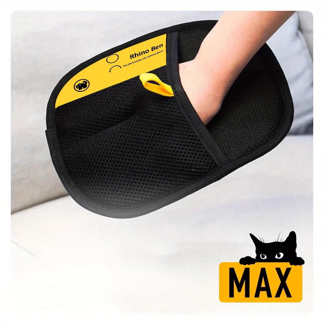 2-Piece Pet Hair Removal Gloves – Double-Sided Cat Brushes, Anti-Shedding Grooming Gloves, Hair Control Care Tools