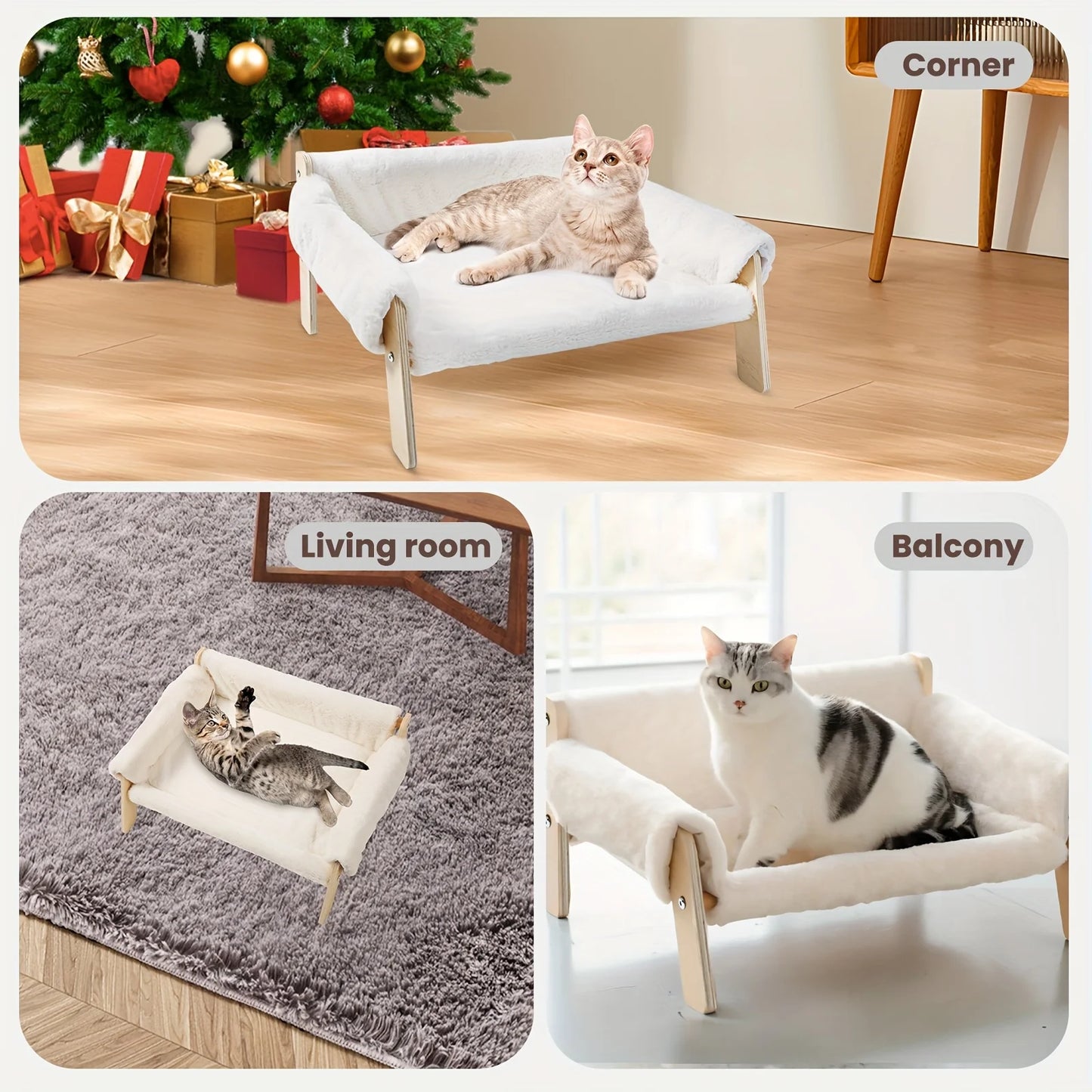 Wooden Cat Sofa Bed – Easy-Clean, All-Season Use for Cats