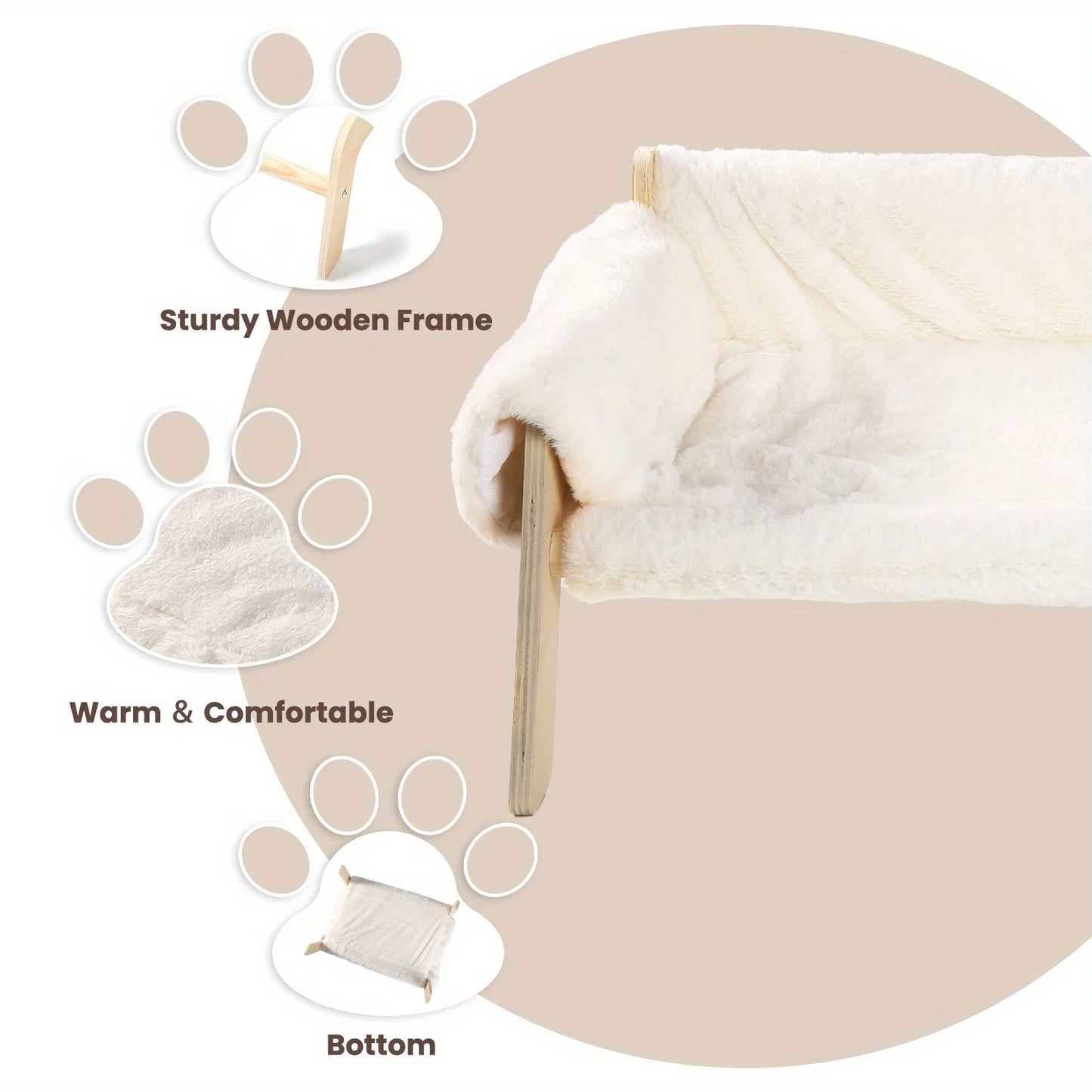 Wooden Cat Sofa Bed – Easy-Clean, All-Season Use for Cats