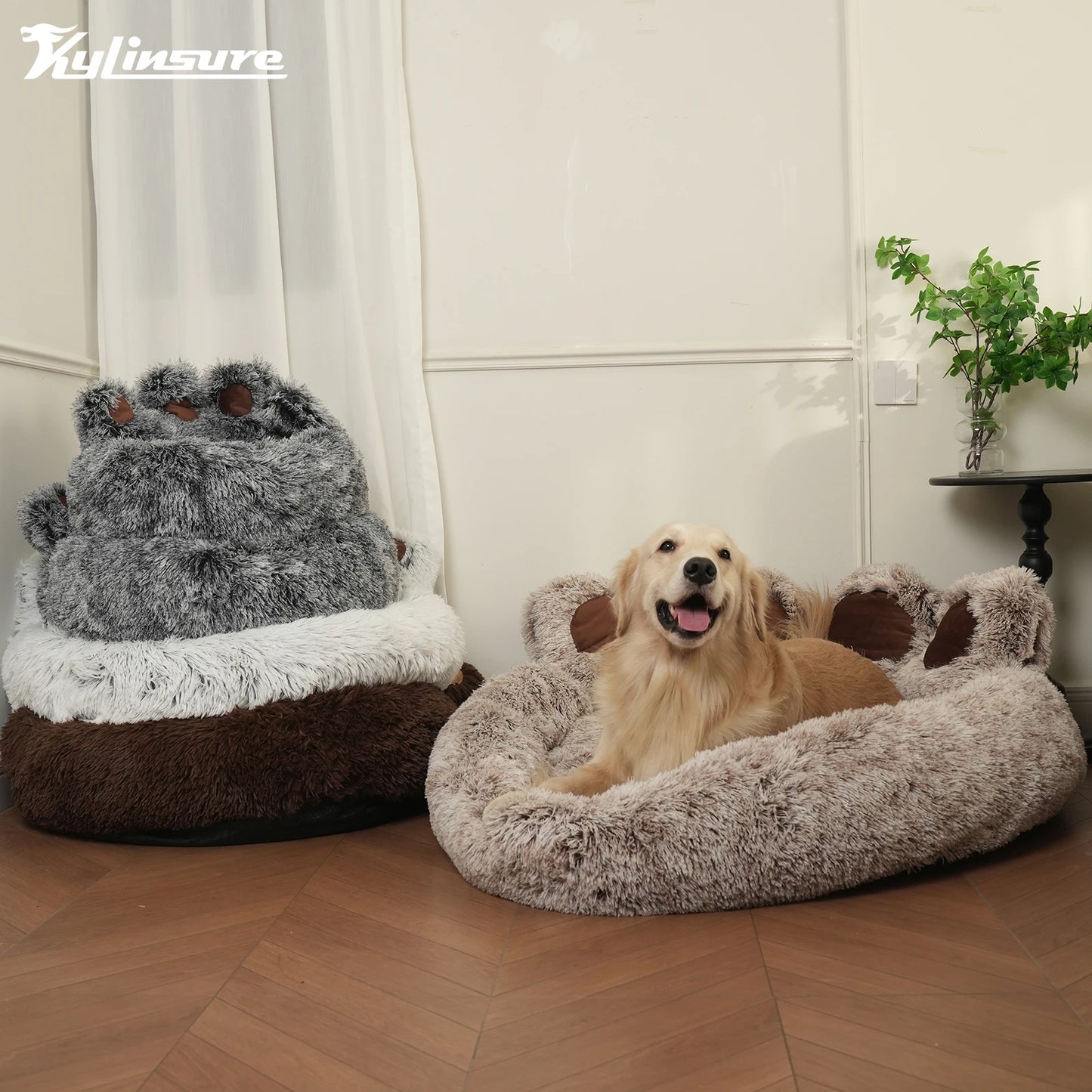 Kylinsure Round Plush Orthopedic Donut Dog & Cat Bed