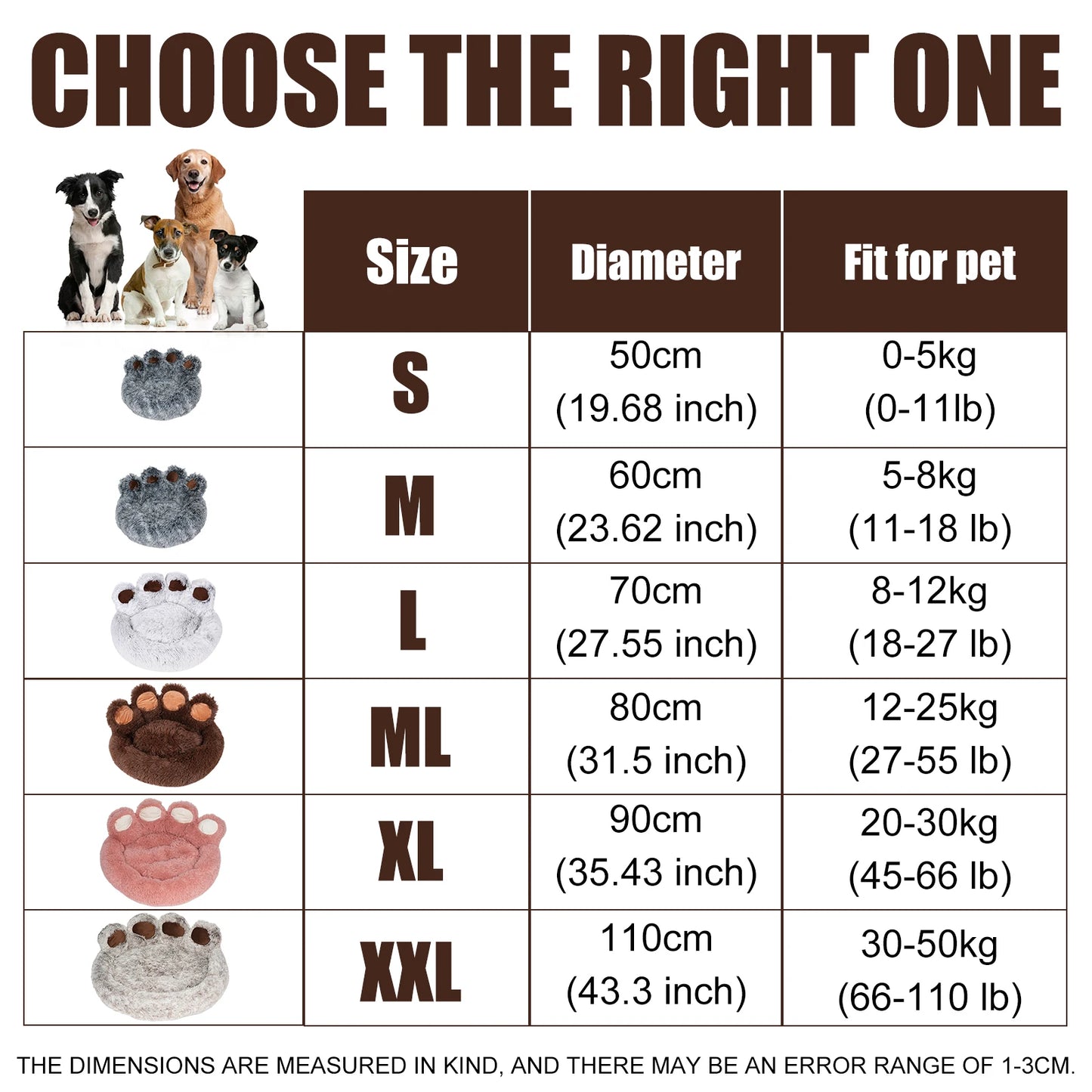 Kylinsure Round Plush Orthopedic Donut Dog & Cat Bed