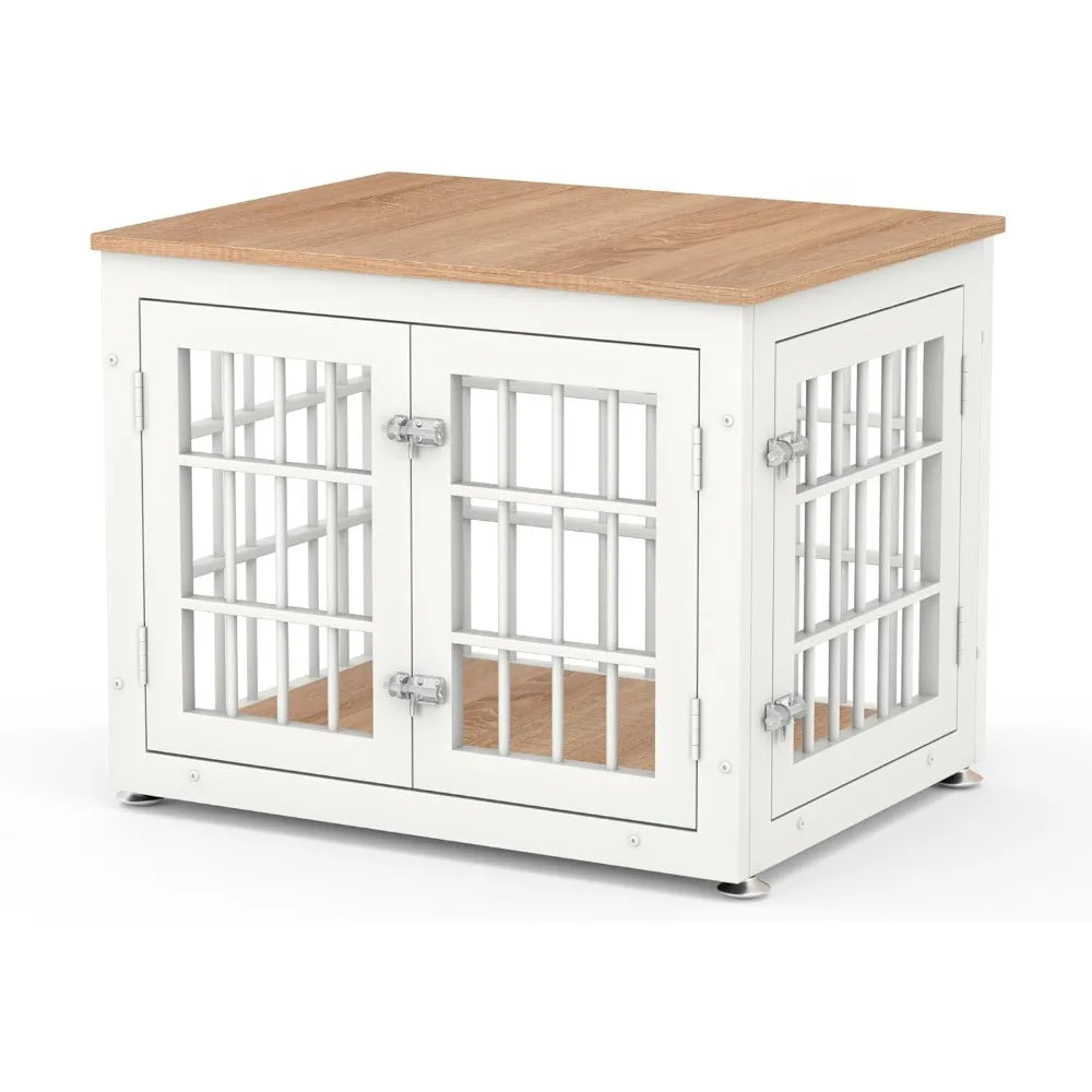 Heavy Duty Dog Crate Furniture for Small Dogs, Decorative Pet House End Table, Wooden Cage Kennel Furniture Indoor