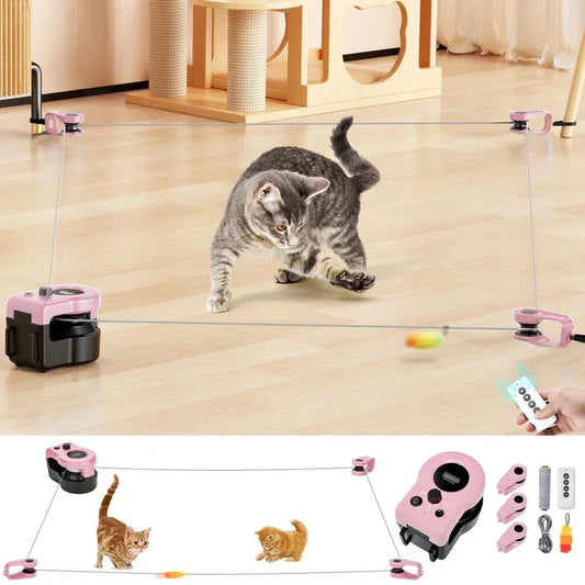 Cat Running Wheel Interactive Cat Toy,Cat Wheel Exerciser Cat Running Treadmill for Indoor Adjustable Speed Simulated Interactiv