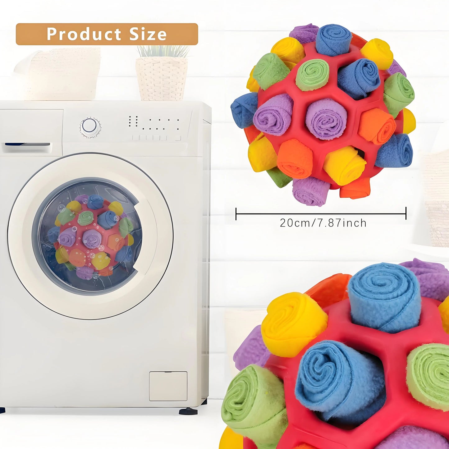 Mental Stimulation Snuffle Ball for Dogs | Chew-Resistant Treat Puzzle Toy | Enrichment Game for Small & Medium Breeds