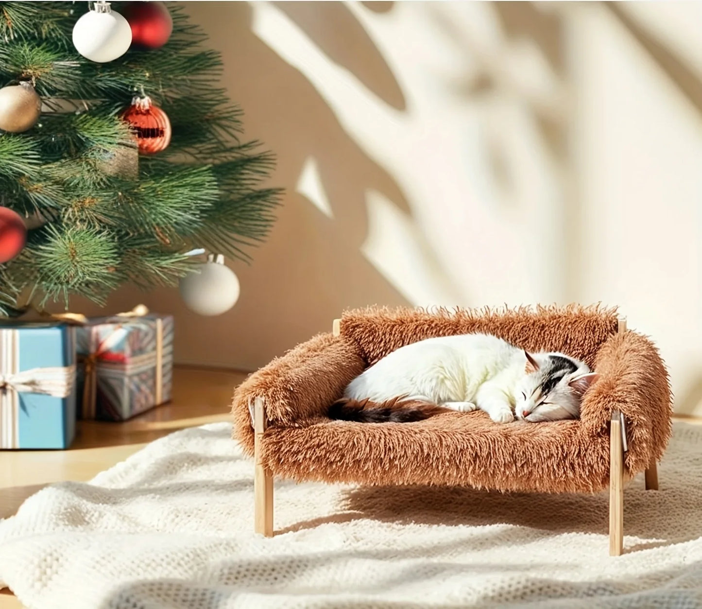 Wooden Cat Sofa Bed – Easy-Clean, All-Season Use for Cats