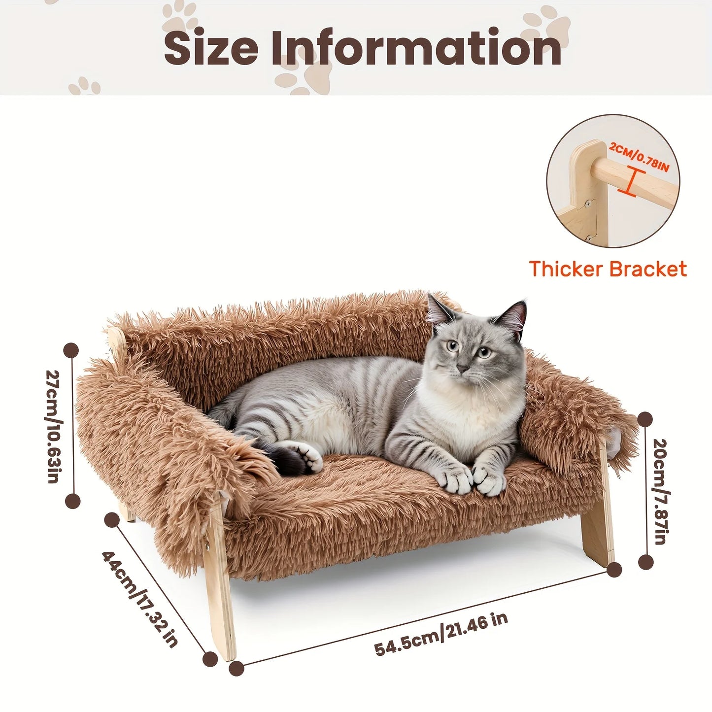 Wooden Cat Sofa Bed – Easy-Clean, All-Season Use for Cats