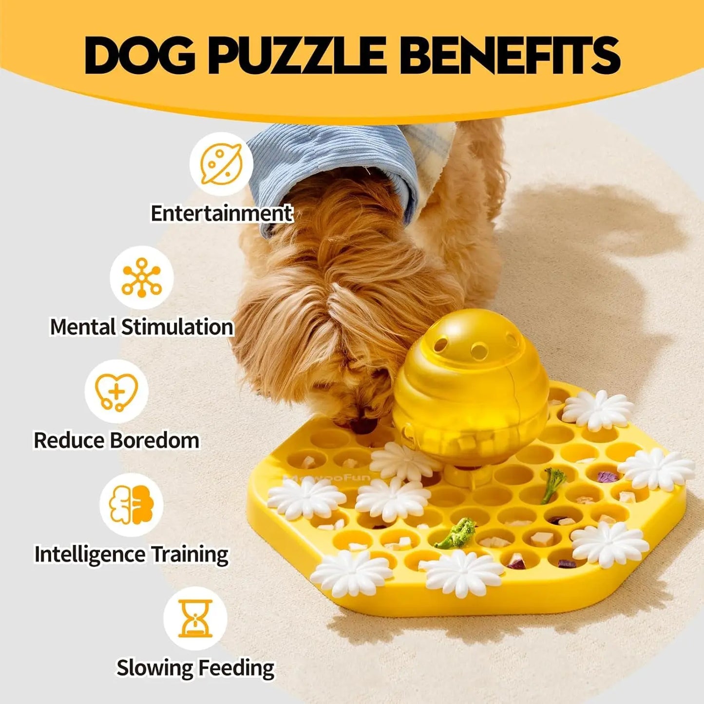 MEWOOFUN Dog Puzzle Toy Dog Food Puzzle Feeder Toys for IQ Training Dog Puzzles Dog Treat Puzzle Toys for Mental Enrichment